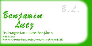 benjamin lutz business card